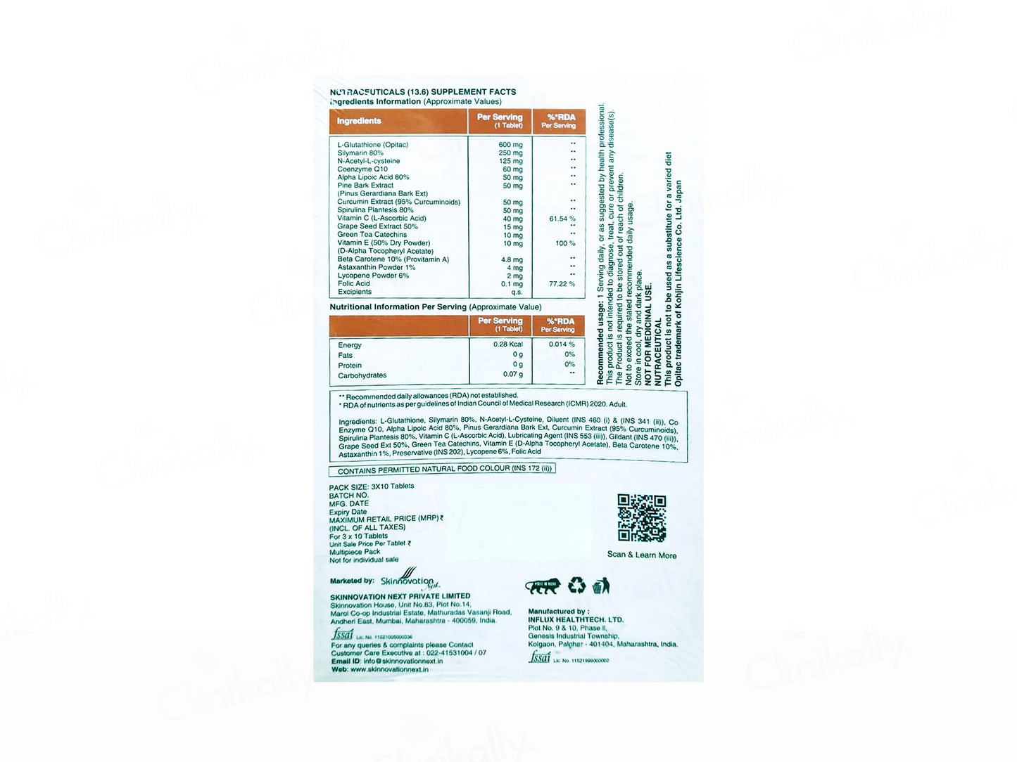 Nusaude Light Tablet, 3 x 10 Tab
