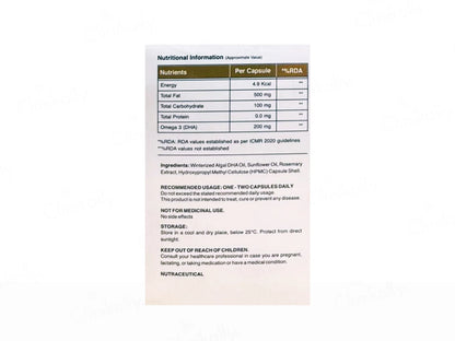 Nusaude Veg Omega 3 Nutraceutical Liquid Filled Capsule, 30 Caps