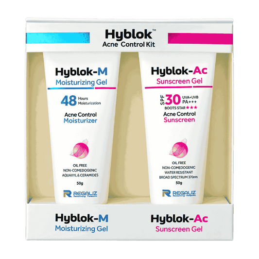Regaliz Hyblock Acne Control Kit | Moisturizing Gel & Sunscreen Gel