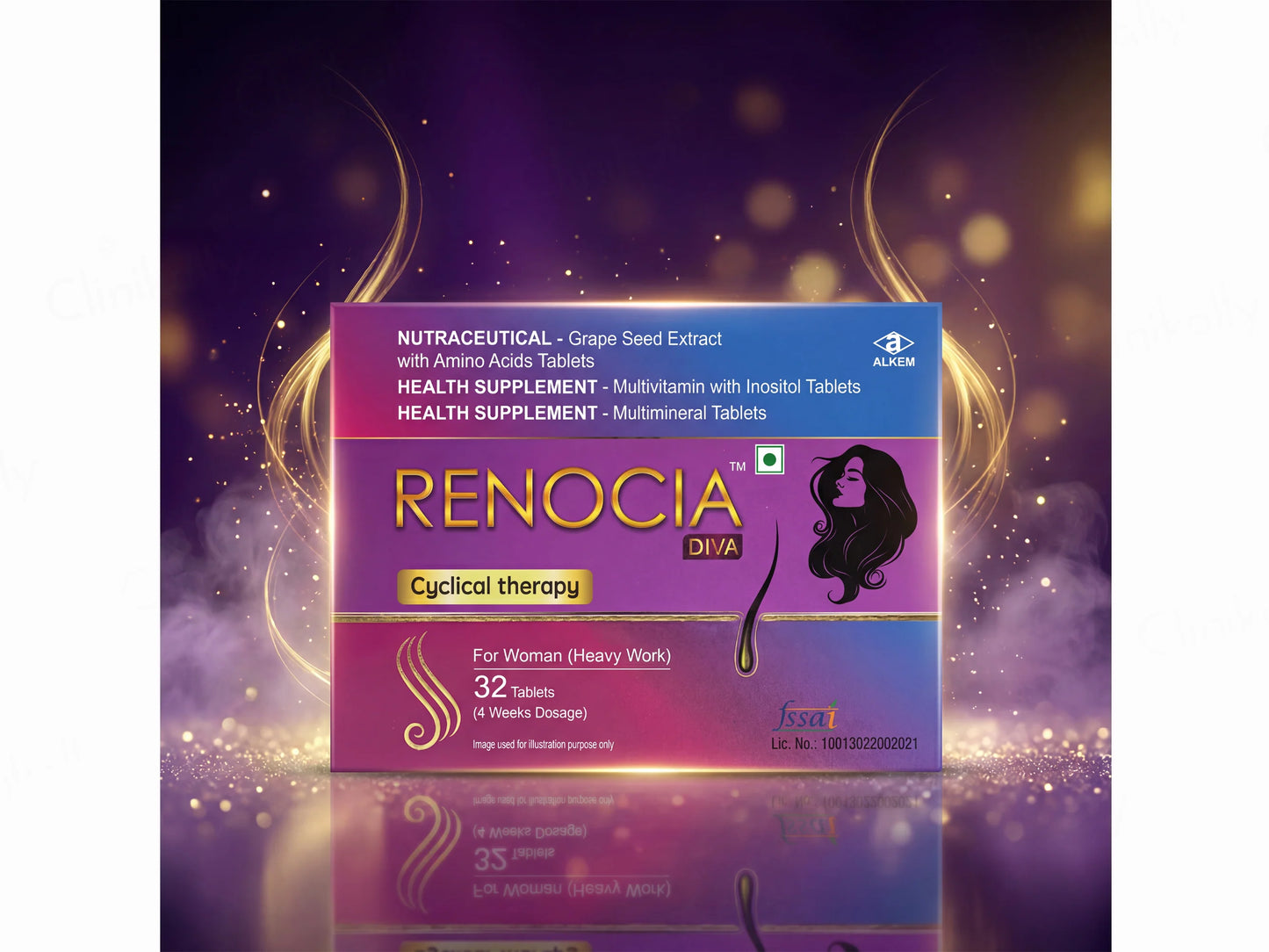 Renocia Diva Hair Cyclical Therapy Nutraceutical Tablet For Women 1 Kit