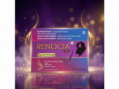 Renocia Diva Hair Cyclical Therapy Nutraceutical Tablet For Women 1 Kit