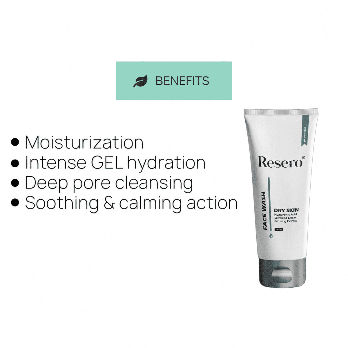 Resero Face Wash Gel For Dry Skin 100ml
