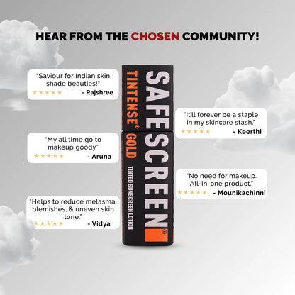 Chosen Safescreen Tintense Gold Tinted Gold Sunscreen SPF 50+ PA++++ 40ml