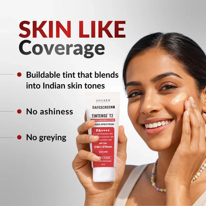 Safescreen Tintense T2 Tinted Sunscreen Lotion SPF 30+ PA++++ 60ml