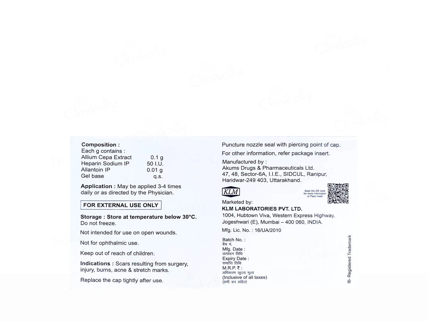 Scarcote Gel,