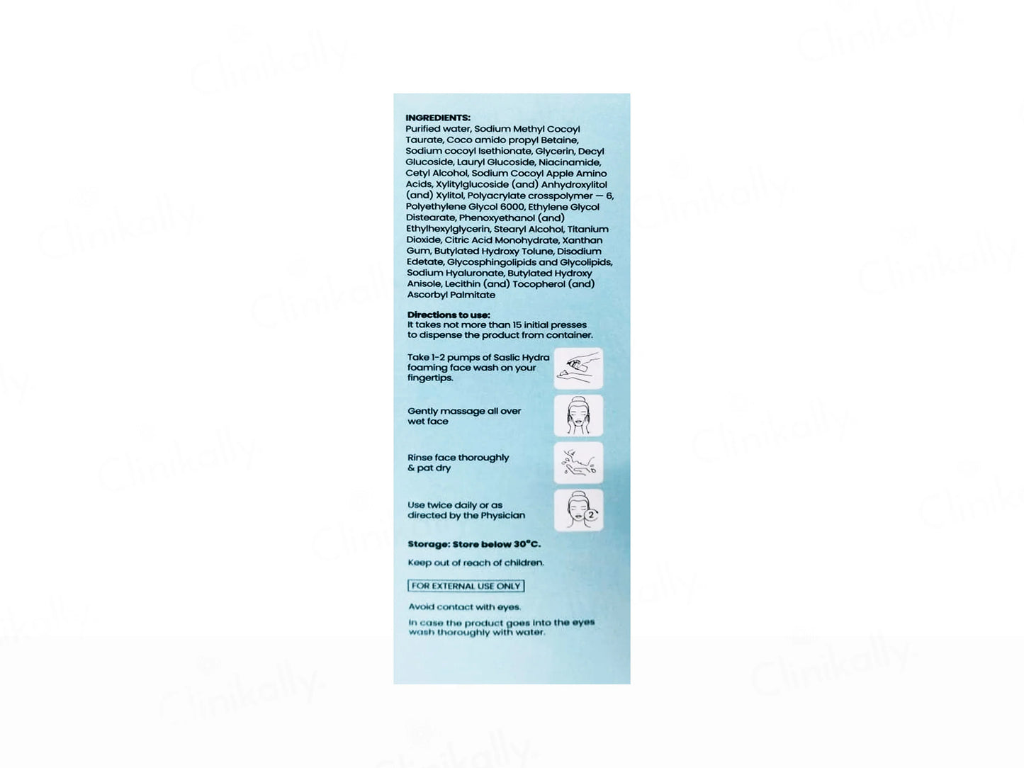 Saslic Hydra Foaming Cream-To-Foam Face Wash 100ml