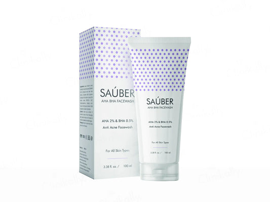 Sauber AHA BHA Facewash 100ml