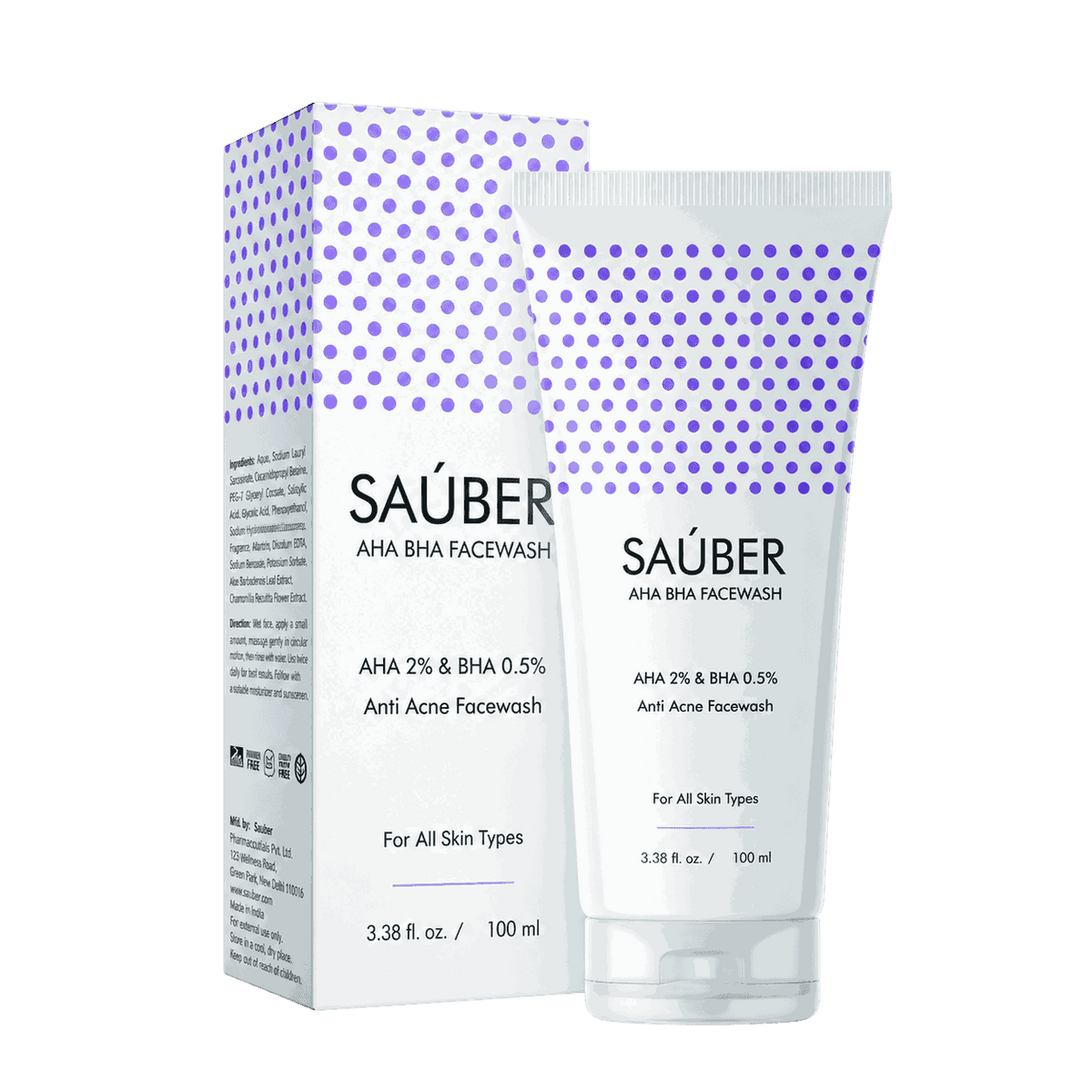 Sauber AHA BHA Facewash 100ml