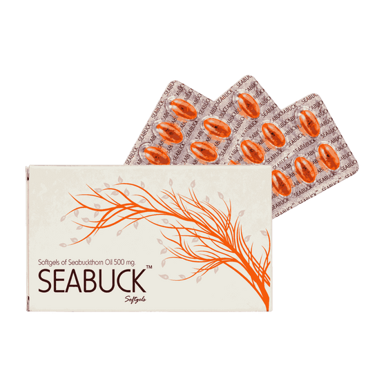 Seabuck Sea Buckthorn Seed Oil Supplement 500mg - (30 Softgel Cap)