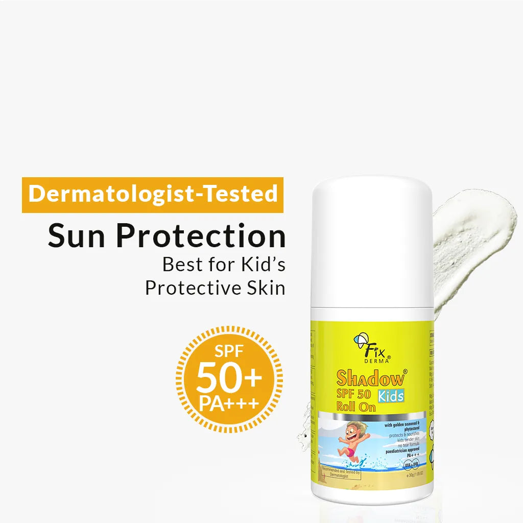 Shadow SPF 50 Roll on Sunscreen for Kids | Paediatrician Approved SPF 50 Roll-on Protection for Kids, 30gm