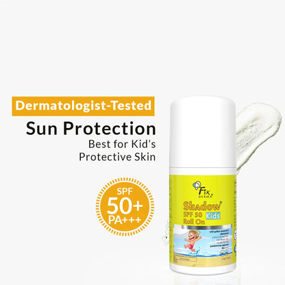 Shadow SPF 50 Roll on Sunscreen for Kids | Paediatrician Approved SPF 50 Roll-on Protection for Kids, 30gm