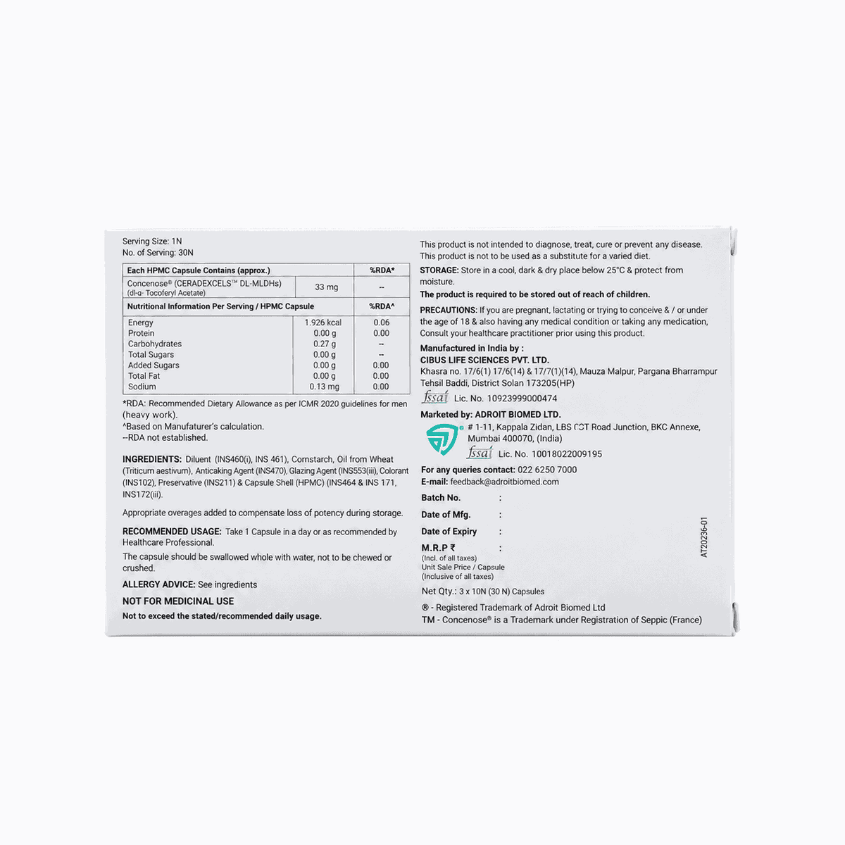 SkinFay Oral Moisturizer Strips 3X10 30 TAB