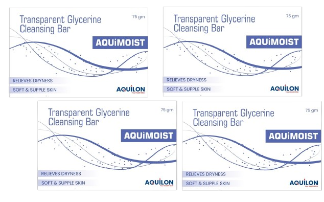 AQUIMOIST Transparent SOAP 75gm, pack of 4