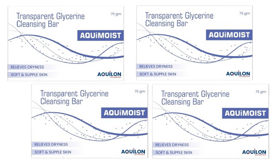 AQUIMOIST Transparent SOAP 75gm, pack of 4