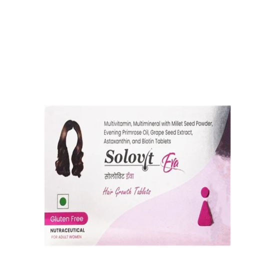 Solovit Eva Hair Growth Nutraceutical Tablet For Adult Women 3 x 10 Tab