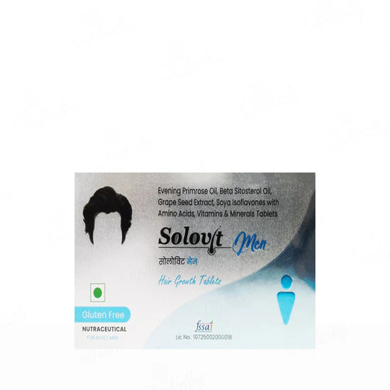 Solovit Men Hair Growth Nutraceutical Tablet For Adult Men 3 x 10 Tab ...