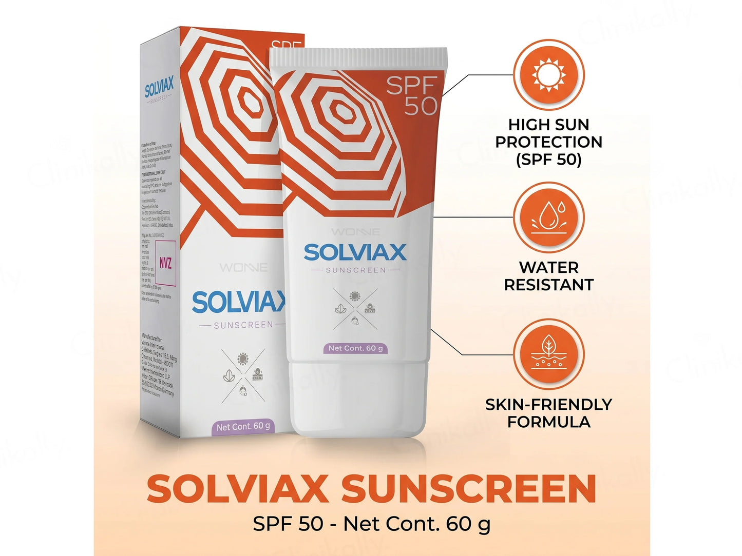 Solviax Sunscreen SPF 50 60gm