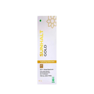 Sunhalt gold hydrating sunscreen spf 50 PA+++, 60gm