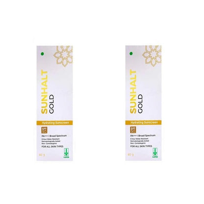 Sunhalt gold hydrating sunscreen spf 50 PA+++, 60gm