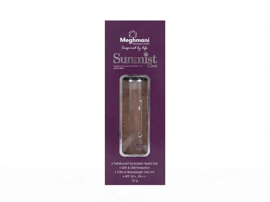 Sunmist Clear Transparent Sunscreen Gel SPF 50+ 50gm