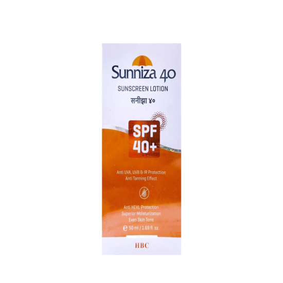 Sunniza SunScreen Lotion SPF 40, 50Gm