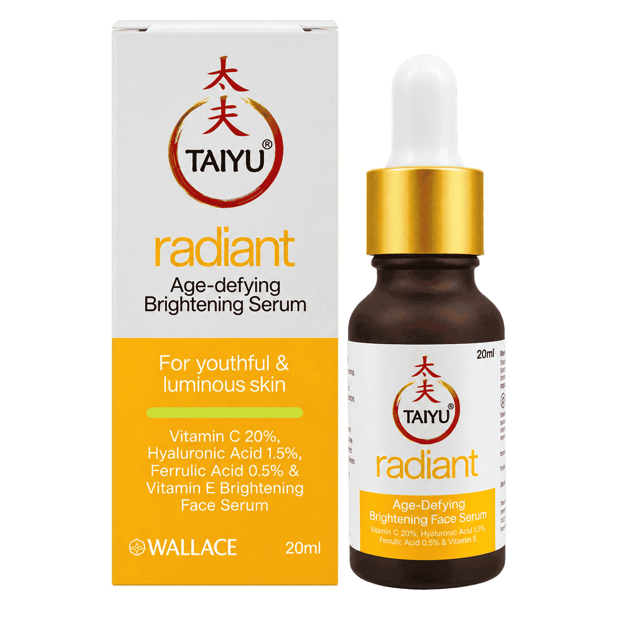 Taiyu Radiant Age-Defying Brightening Serum, 20ml