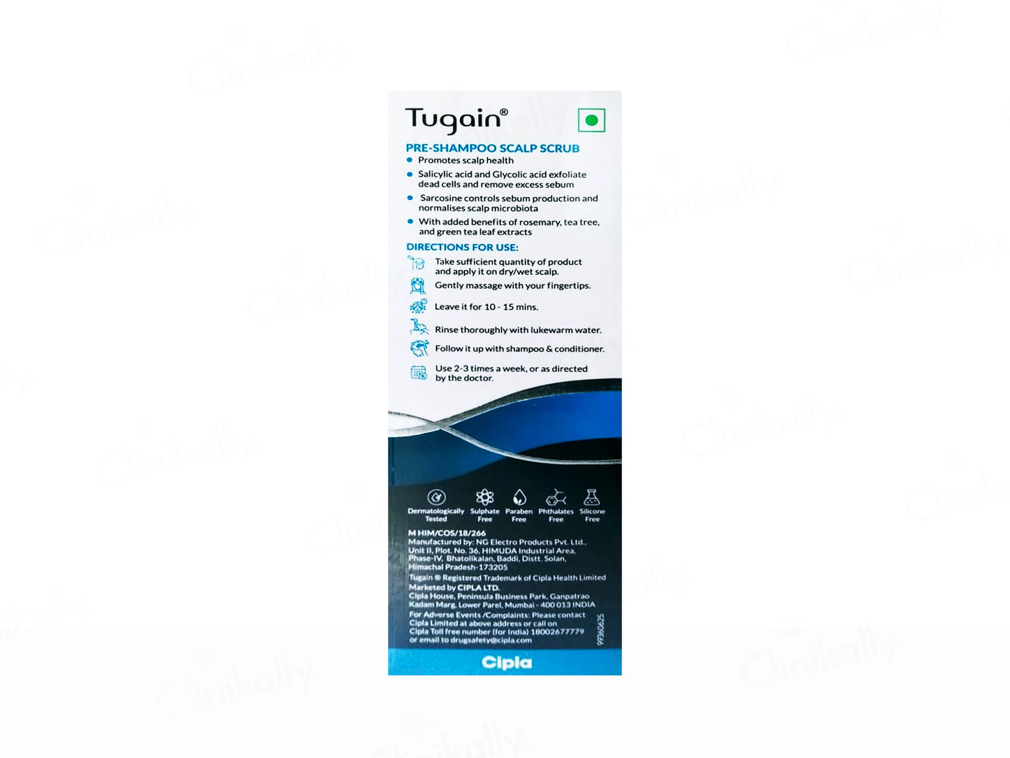 Tugain Pre-Shampoo Scalp Scrub, 60ml