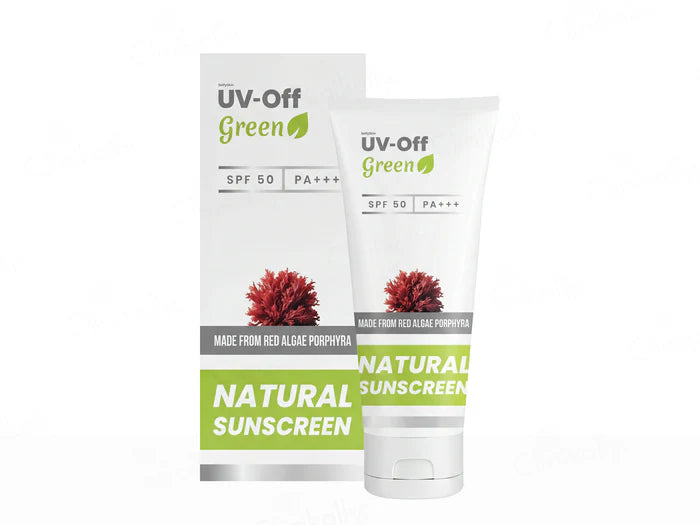 UV-Off Green Natural Sunscreen SPF 50 PA+++, 50gm