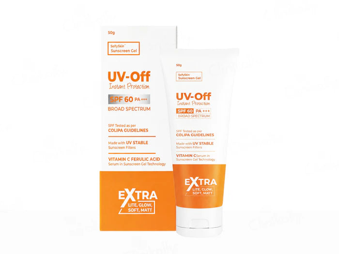 UV-Off Instant Protection Vitamin C & Ferulic Acid Sunscreen Gel SPF 60 PA+++, 50gm