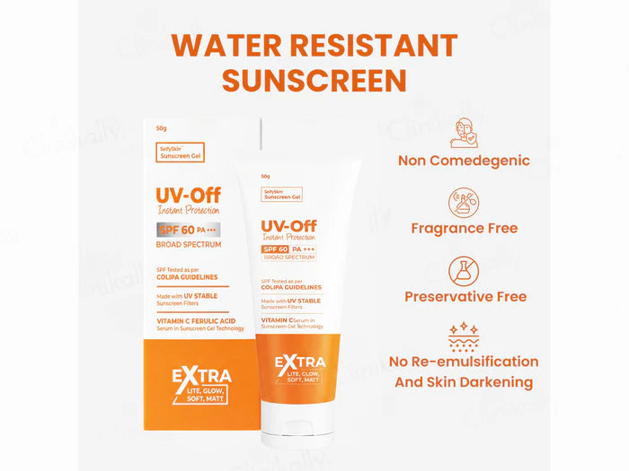 UV-Off Instant Protection Vitamin C & Ferulic Acid Sunscreen Gel SPF 60 PA+++, 50gm