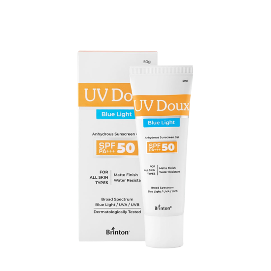 UV Doux Blue Sunscreen Gel SPF 50, 50gm