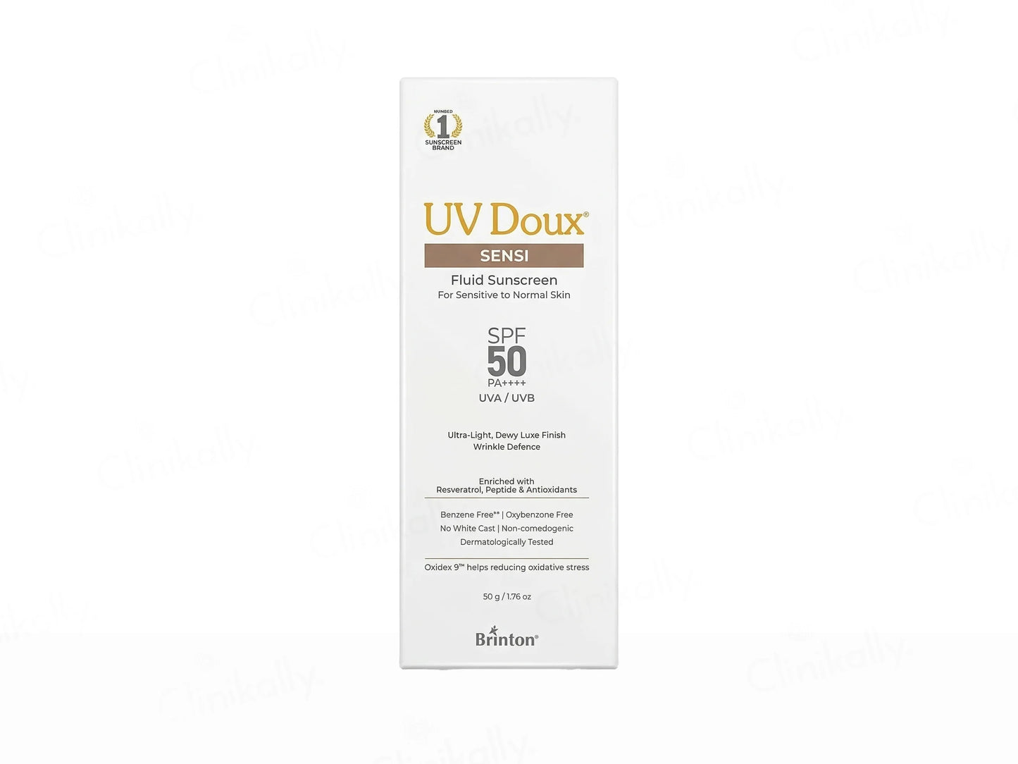 UV Doux Sensi Fluid Sunscreen SPF 50 PA++++ For Sensitive To Normal Skin, 50gm
