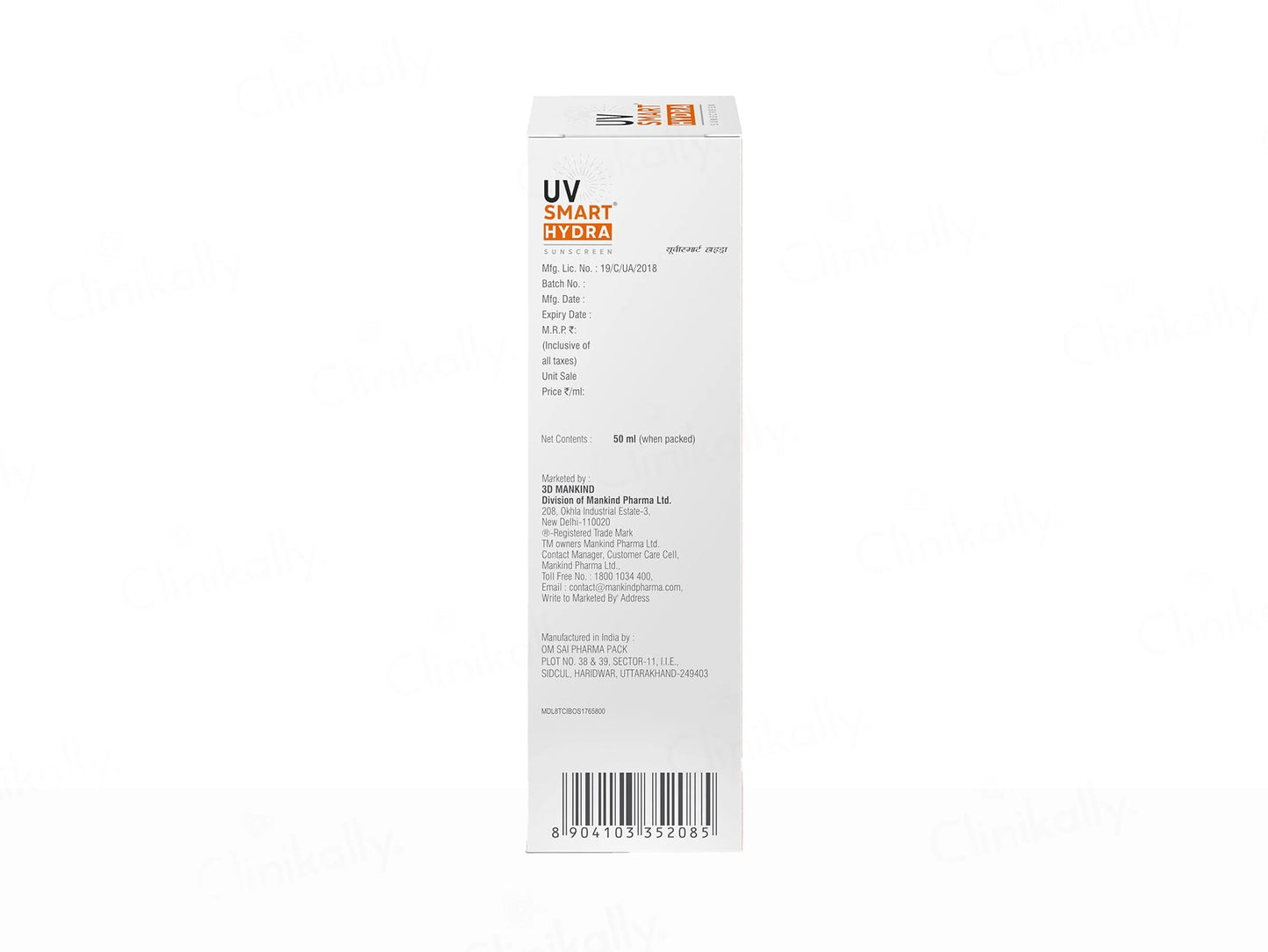 UV Smart Hydra Sunscreen SPF 50 PA++++, 50ml