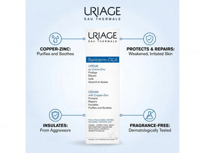 Uriage Bariederm-Cica Cream With Copper-Zinc