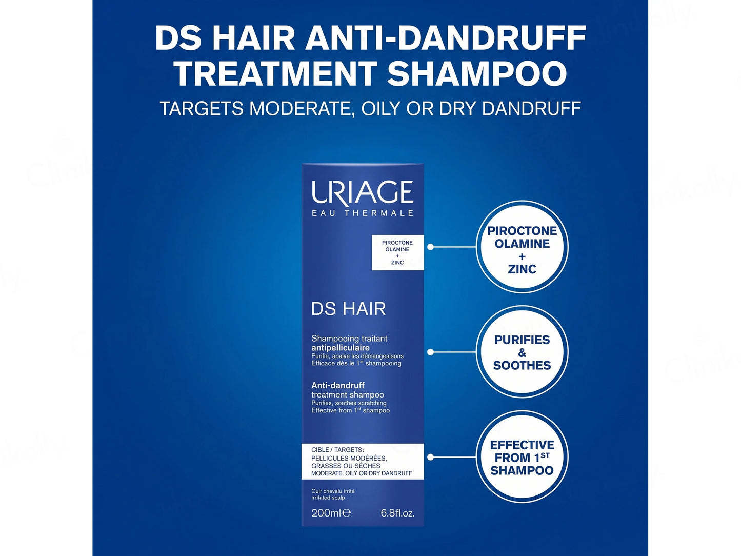 Uriage DS Hair Anti-Dandruff Treatment Shampoo 200ml