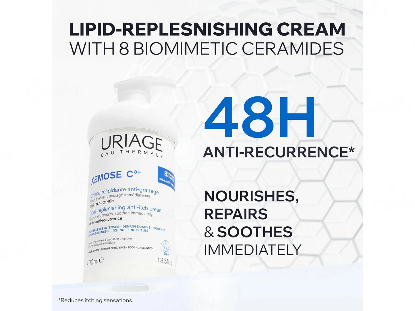 Uriage Xemose C8+ Lipid-Replenishing Anti-Itch Cream 400ml