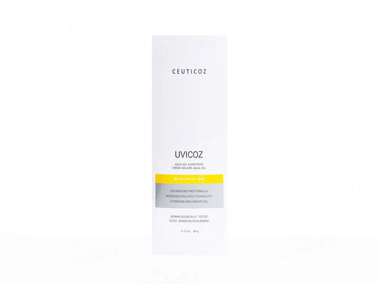 Uvicoz Aqua Sunscreen Gel SPF 50 PA ++++, 60gm