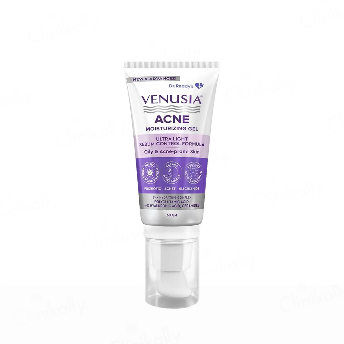 Venusia Acne Moisturizig Gel with Ultra Light Sebum Control Formula, 60gm