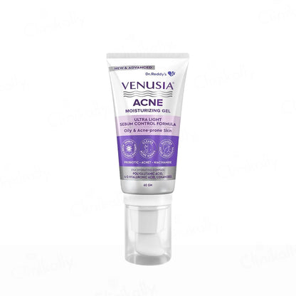 Venusia Acne Moisturizig Gel with Ultra Light Sebum Control Formula, 60gm