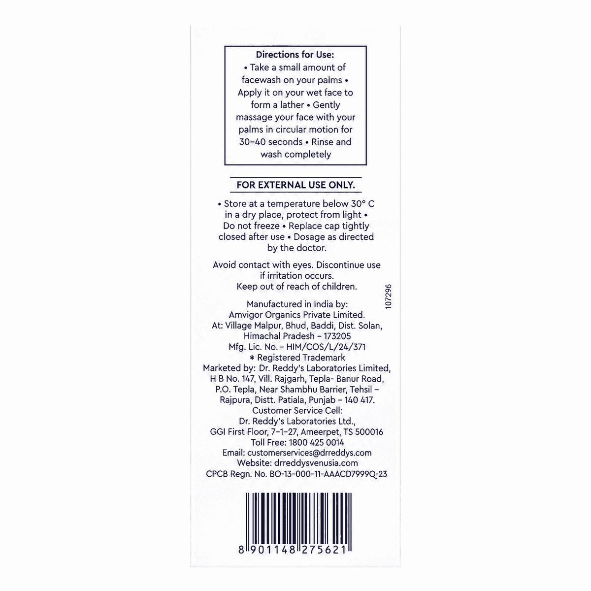 Venusia Acne Facewash 75gm