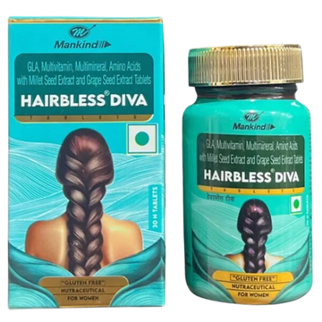 Hairbless Diva Tablet for Women 30Tab Bottle