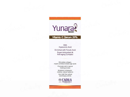 Yunara Vitamin C 20% Face Serum, 30ml