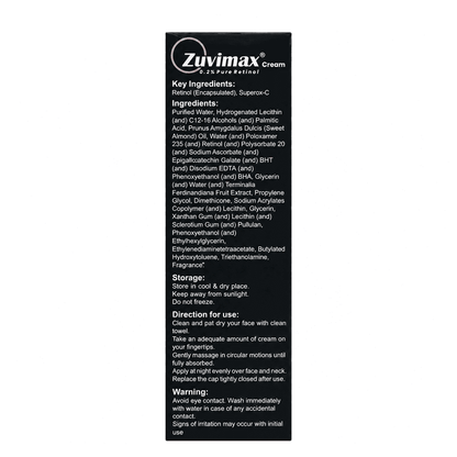 Zuvimax 0.2% Pure Retinol Cream 20gm