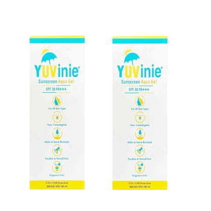 Yuvinie Sunscreen Aqua Gel SPF 30 PA+++ 50gm,