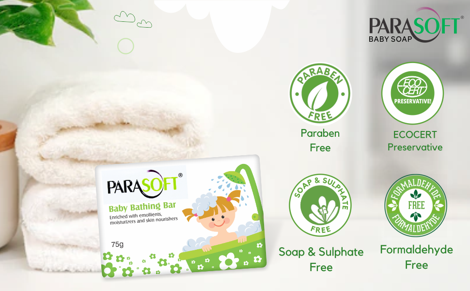 Parasoft Baby Bathing Bar, 75gm