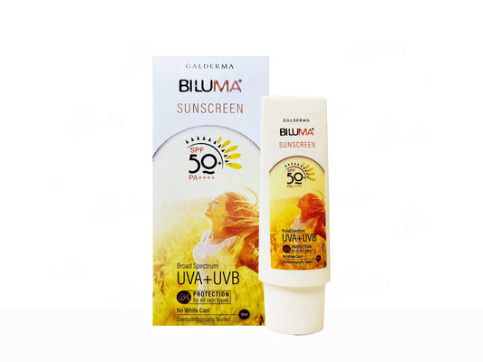Biluma Broad Spectrum Sunscreen SPF 50+ PA++++, 50ml