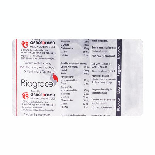 Biograce tablet for hair growth, 30TAB
