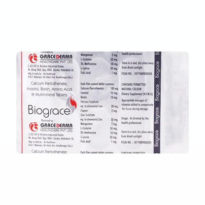 Biograce tablet for hair growth, 30TAB