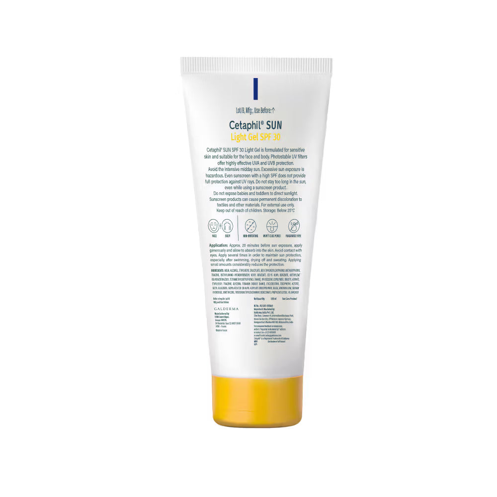Cetaphil Sun Light High Protection Sunscreen Gel | SPF 30, 100 ml