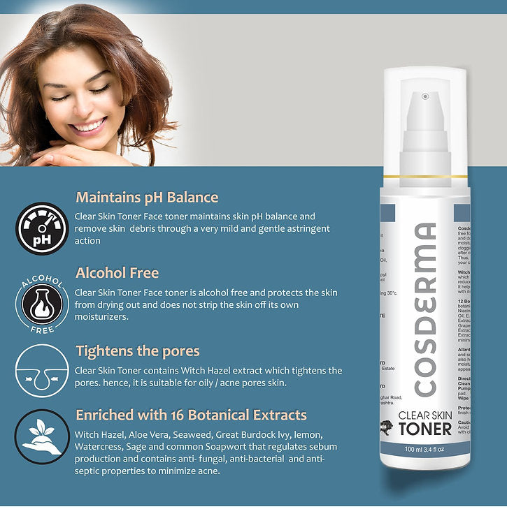 Cosderma Clear skin toner, 100ml